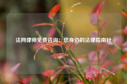 法网律师免费咨询：您身边的法律指南针